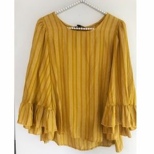 •Anthropology• DREW Bell Sleeve Fall Shirt NWOT